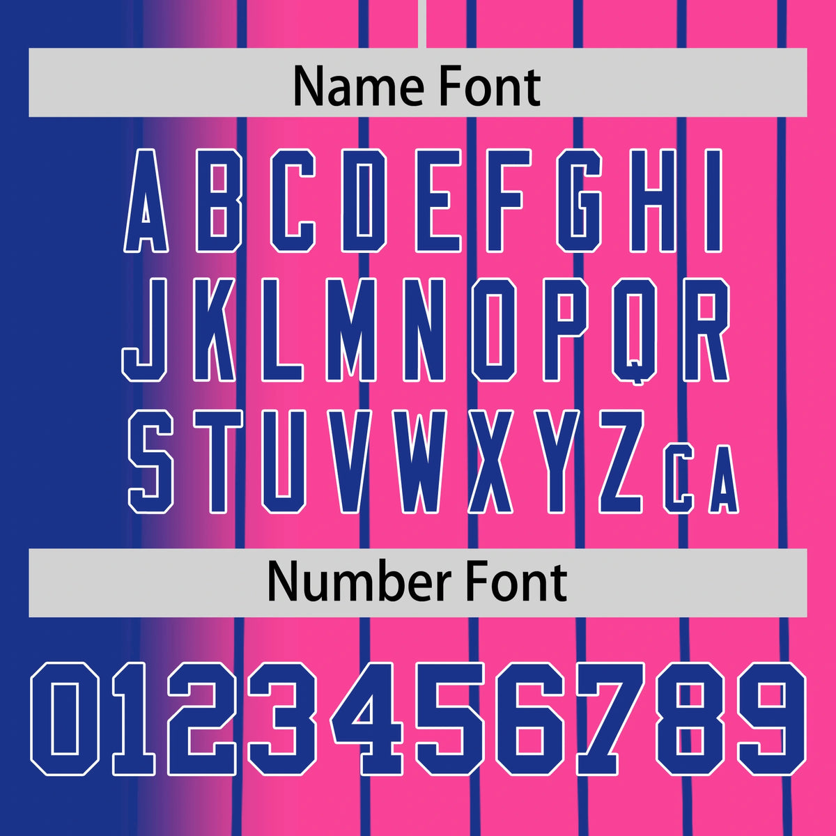 Custom Blue Pink Pinstripe Blue Authentic Baseball Jersey