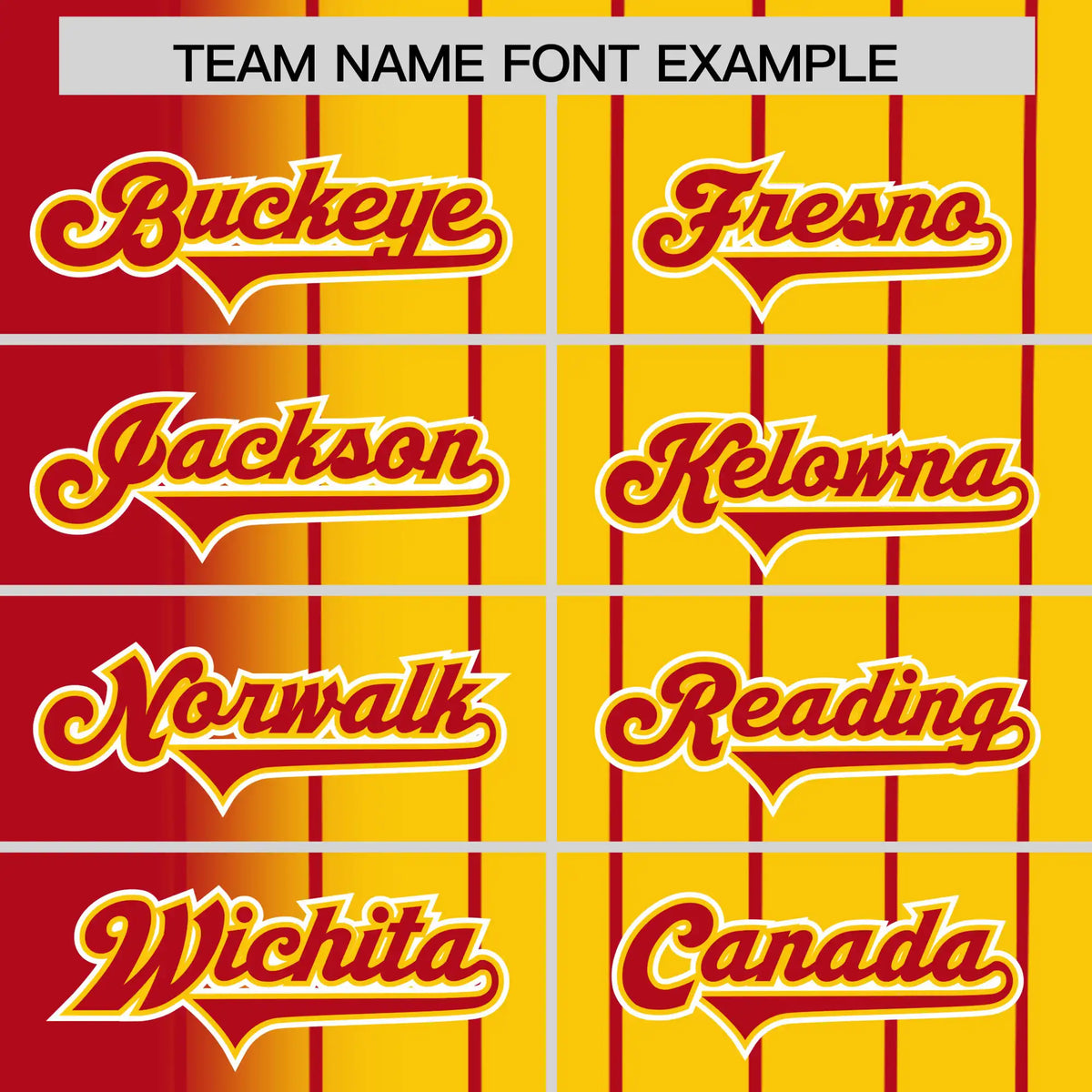 Custom Red Yellow Pinstripe Red Authentic Baseball Jersey