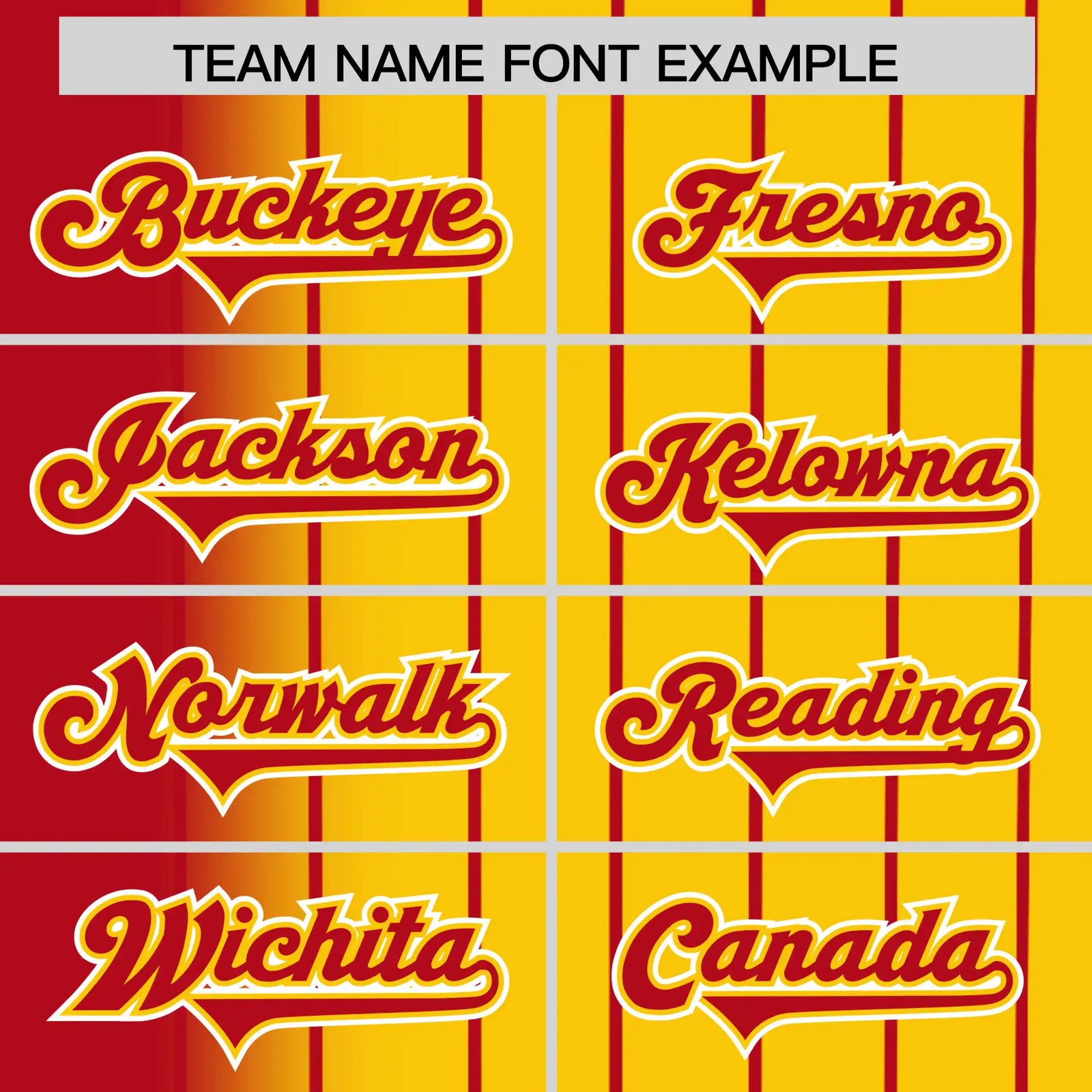 Custom Red Yellow Pinstripe Red Authentic Baseball Jersey