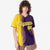 Custom Yellow Purple Pinstripe Yellow Authentic Baseball Jersey