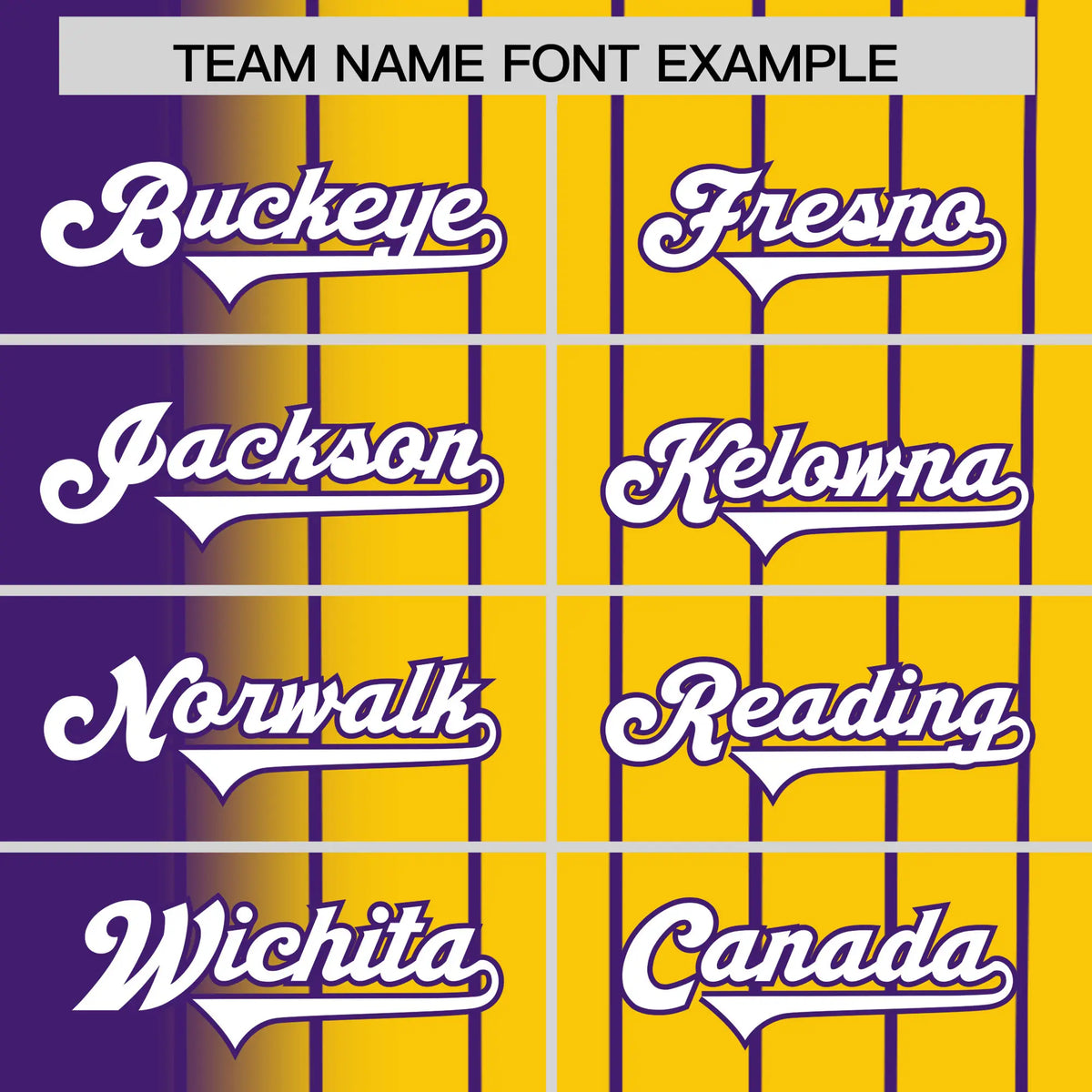 Custom Purple Yellow Pinstripe White Authentic Baseball Jersey