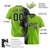 Custom Black Neon-Green Pinstripe Black Authentic Baseball Jersey