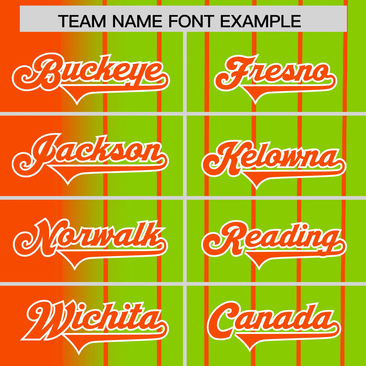 Custom Orange Neon-Green Pinstripe Orange Authentic Baseball Jersey