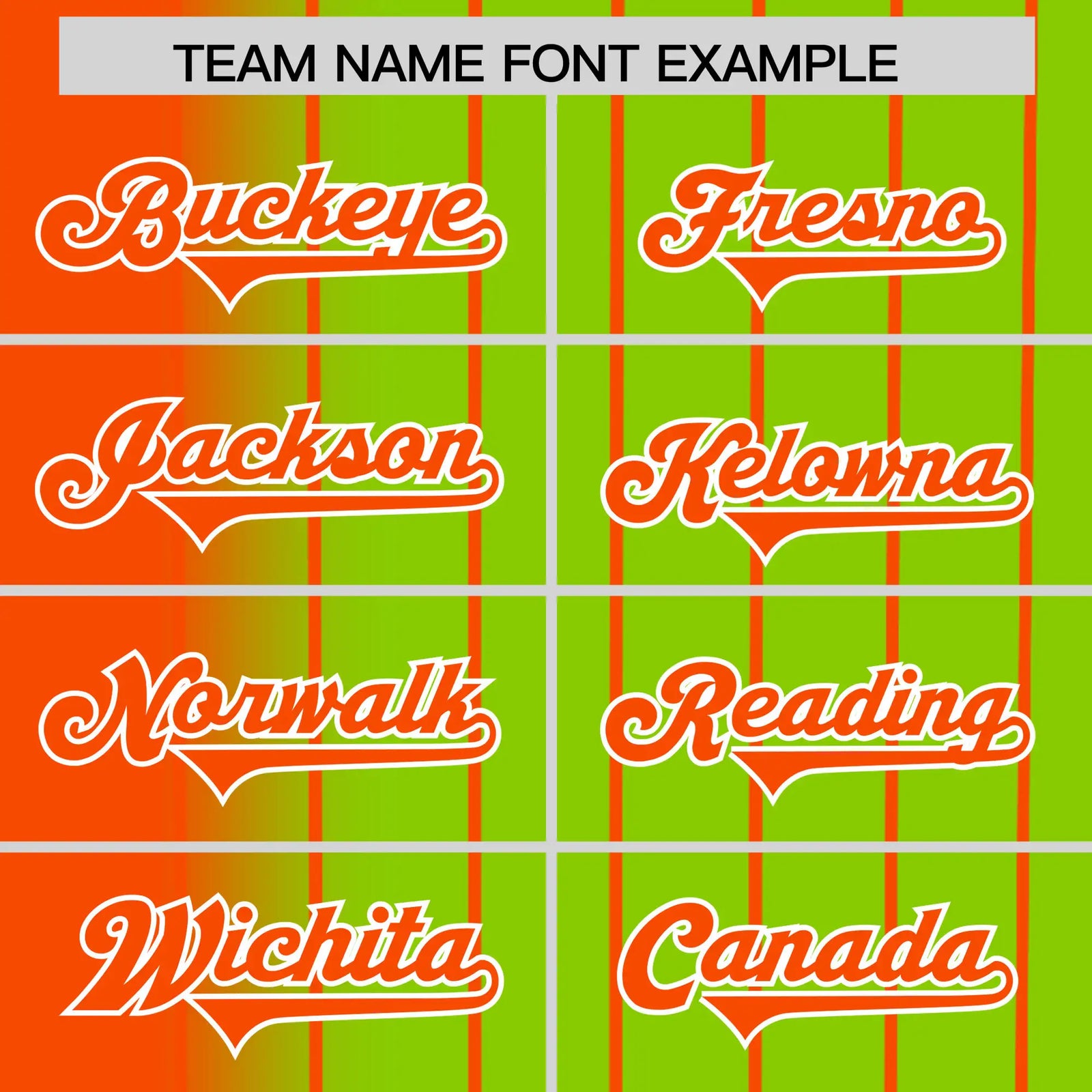 Custom Orange Neon-Green Pinstripe Orange Authentic Baseball Jersey