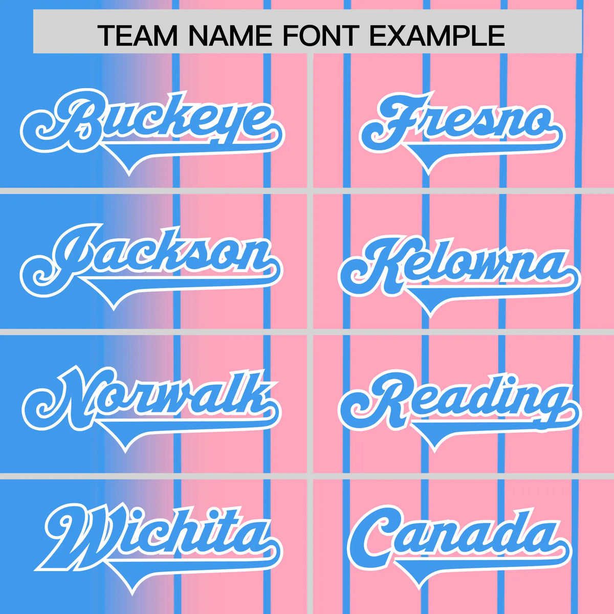 Custom Blue Pink Pinstripe Blue Authentic Baseball Jersey