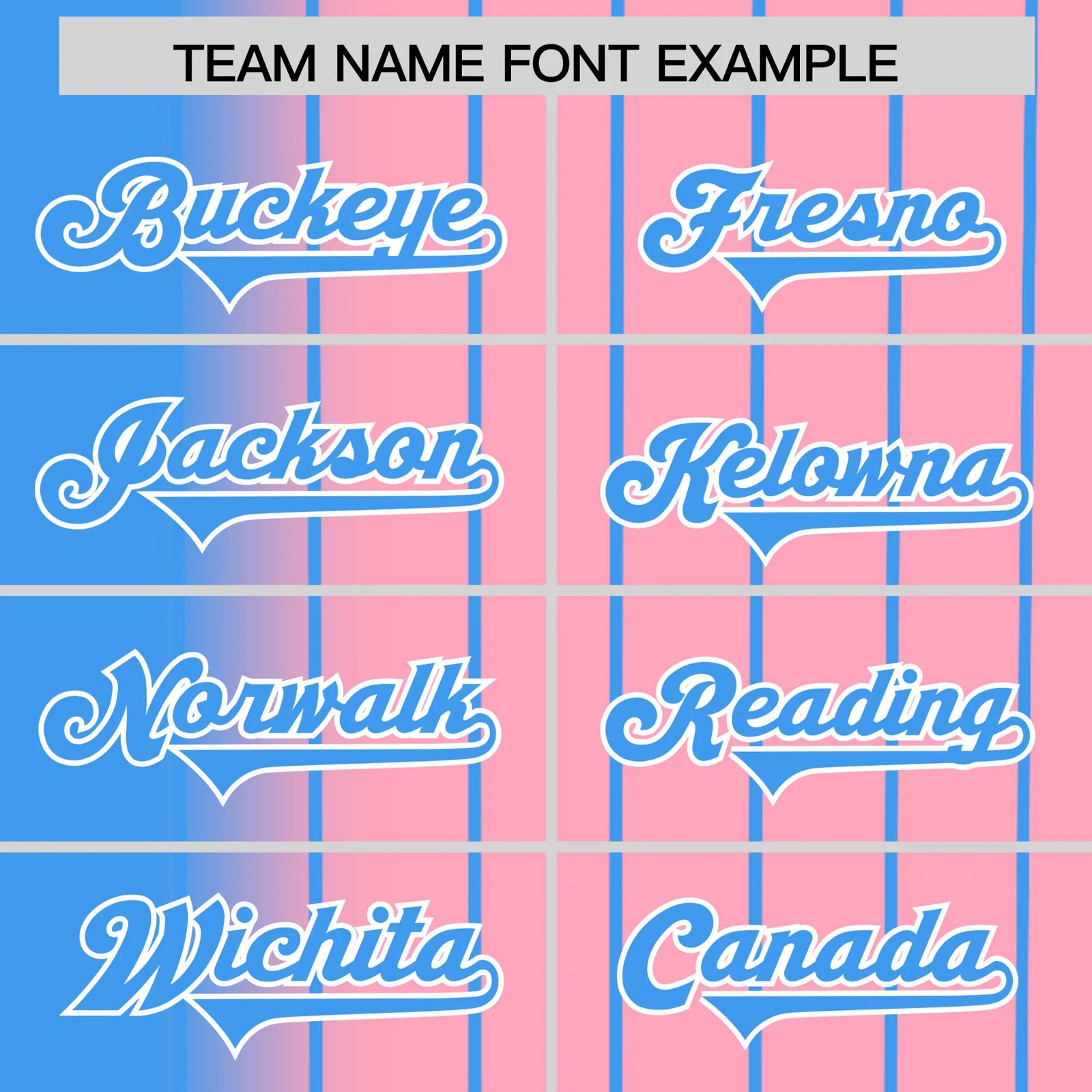 Custom Blue Pink Pinstripe Blue Authentic Baseball Jersey