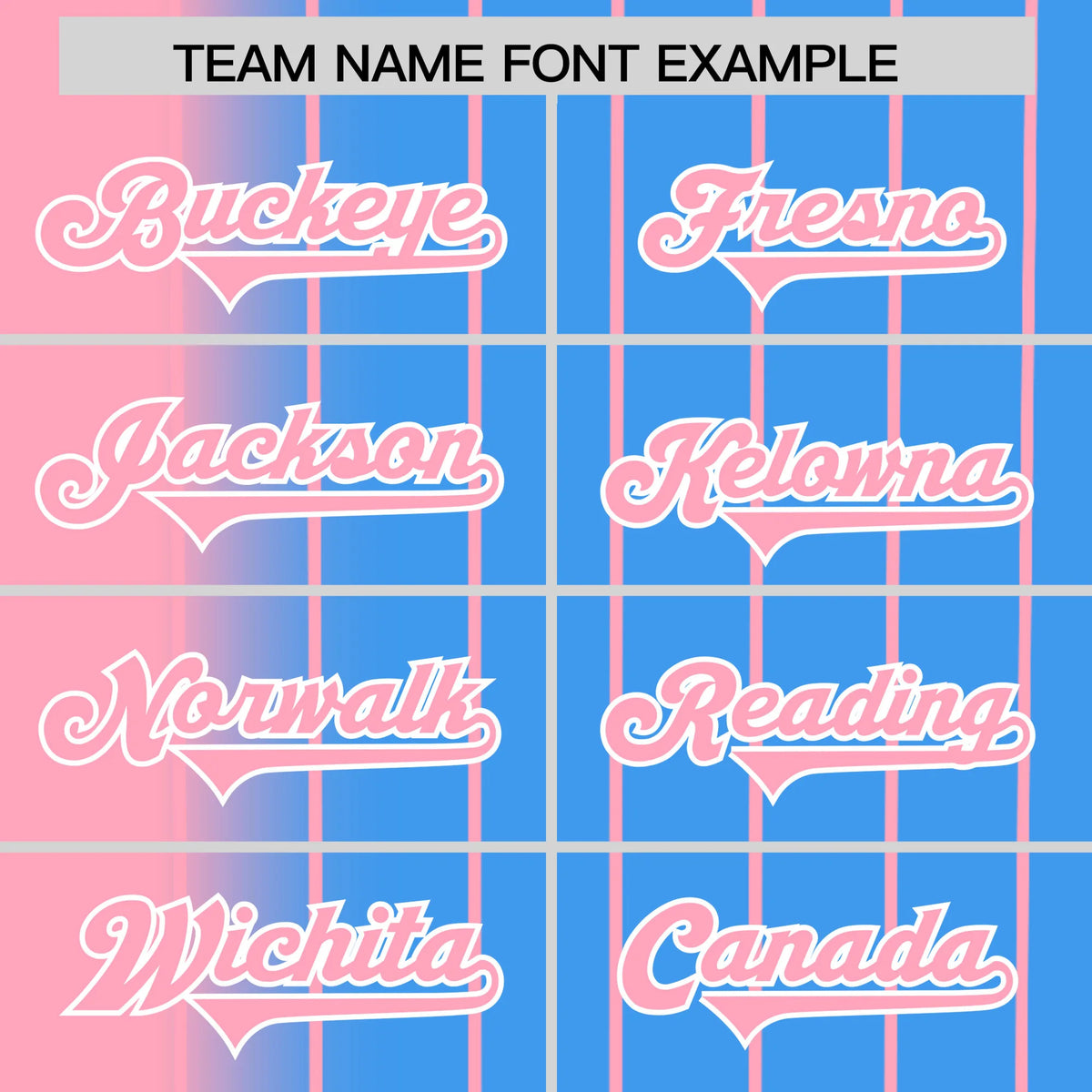 Custom Pink Blue Pinstripe Pink Authentic Baseball Jersey