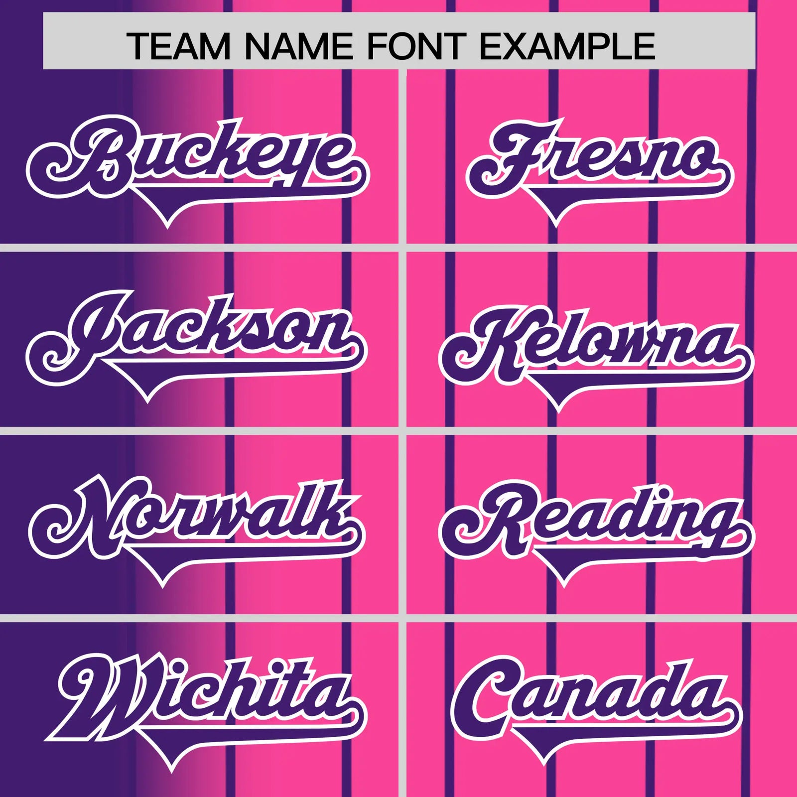 Custom Purple Pink Pinstripe Purple Authentic Baseball Jersey