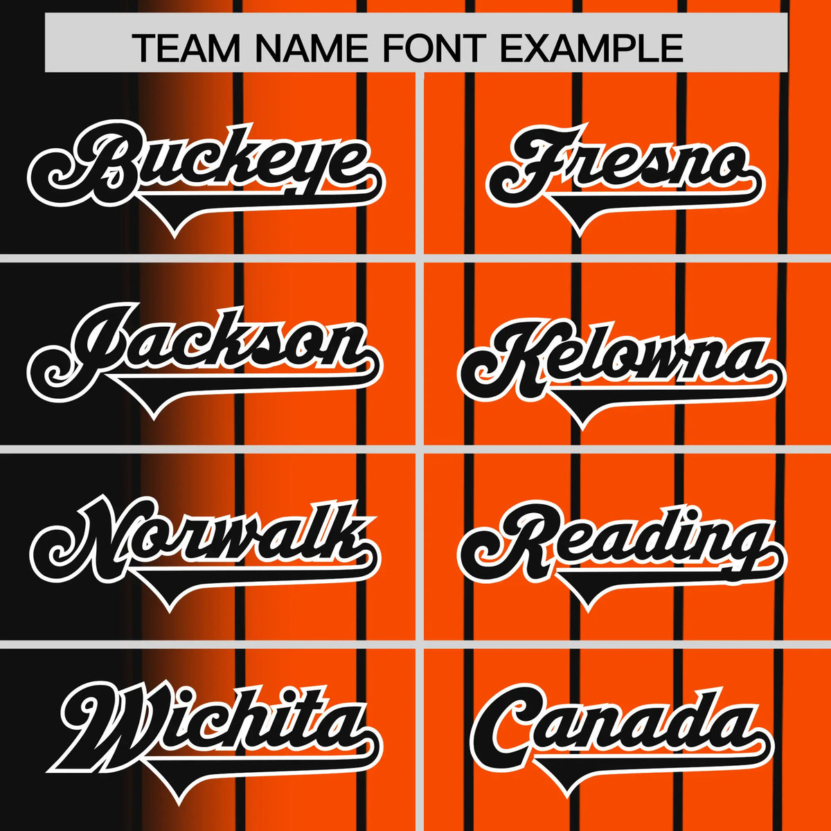 Custom Black Bay-Orange Pinstripe Black Authentic Baseball Jersey