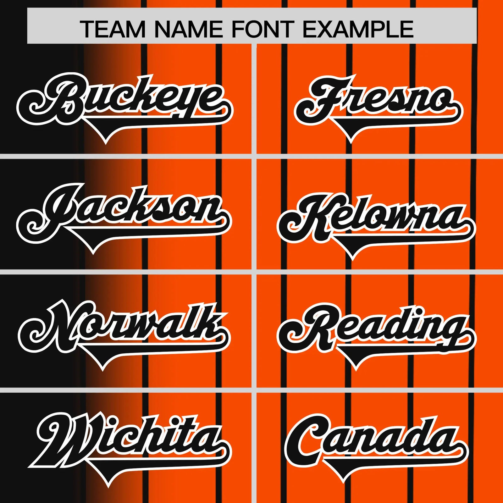 Custom Black Bay-Orange Pinstripe Black Authentic Baseball Jersey