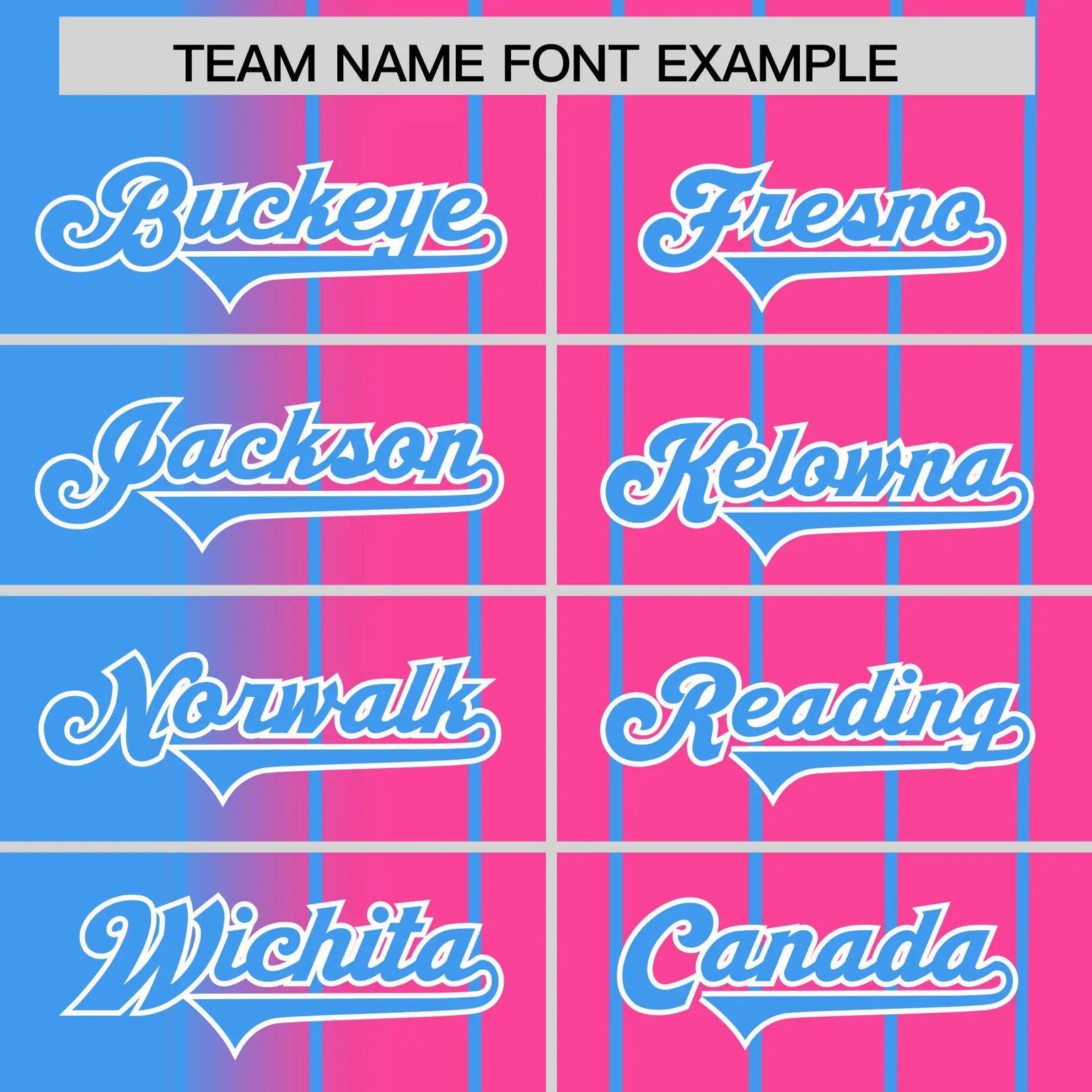 Custom Blue Pink Pinstripe Blue Authentic Baseball Jersey