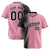 Custom Black Pink Pinstripe Black Authentic Baseball Jersey