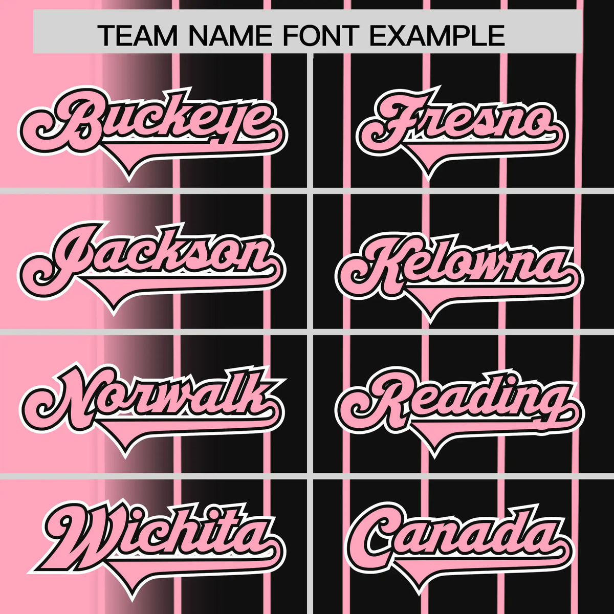 Custom Pink Black Pinstripe Pink Authentic Baseball Jersey