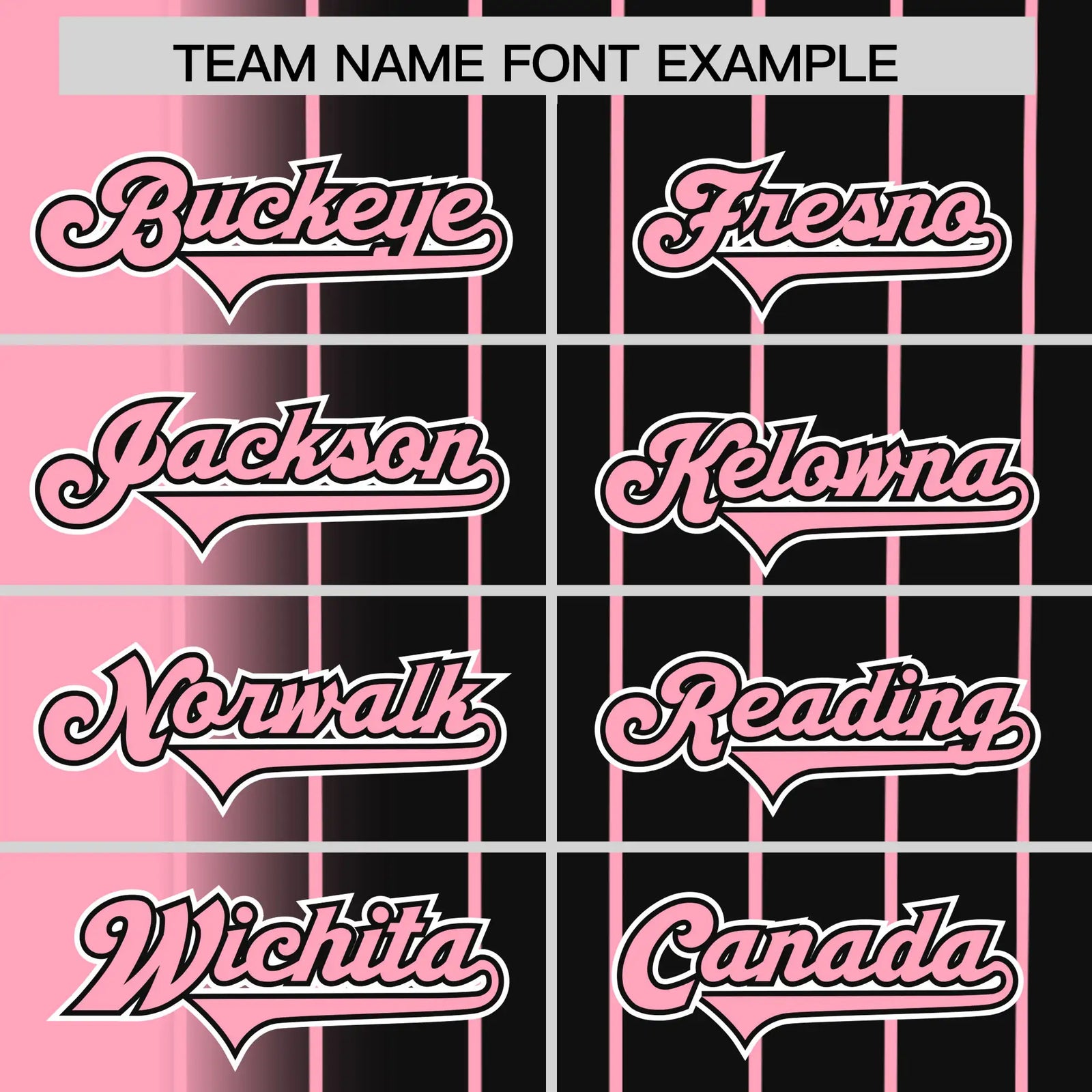 Custom Pink Black Pinstripe Pink Authentic Baseball Jersey