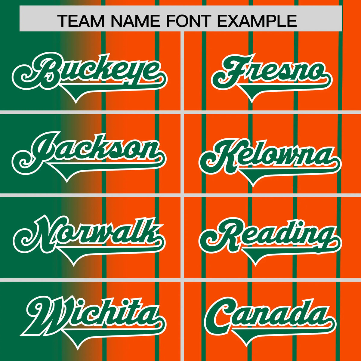 Custom Green Orange Pinstripe Green Authentic Baseball Jersey