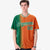 Custom Green Orange Pinstripe Green Authentic Baseball Jersey