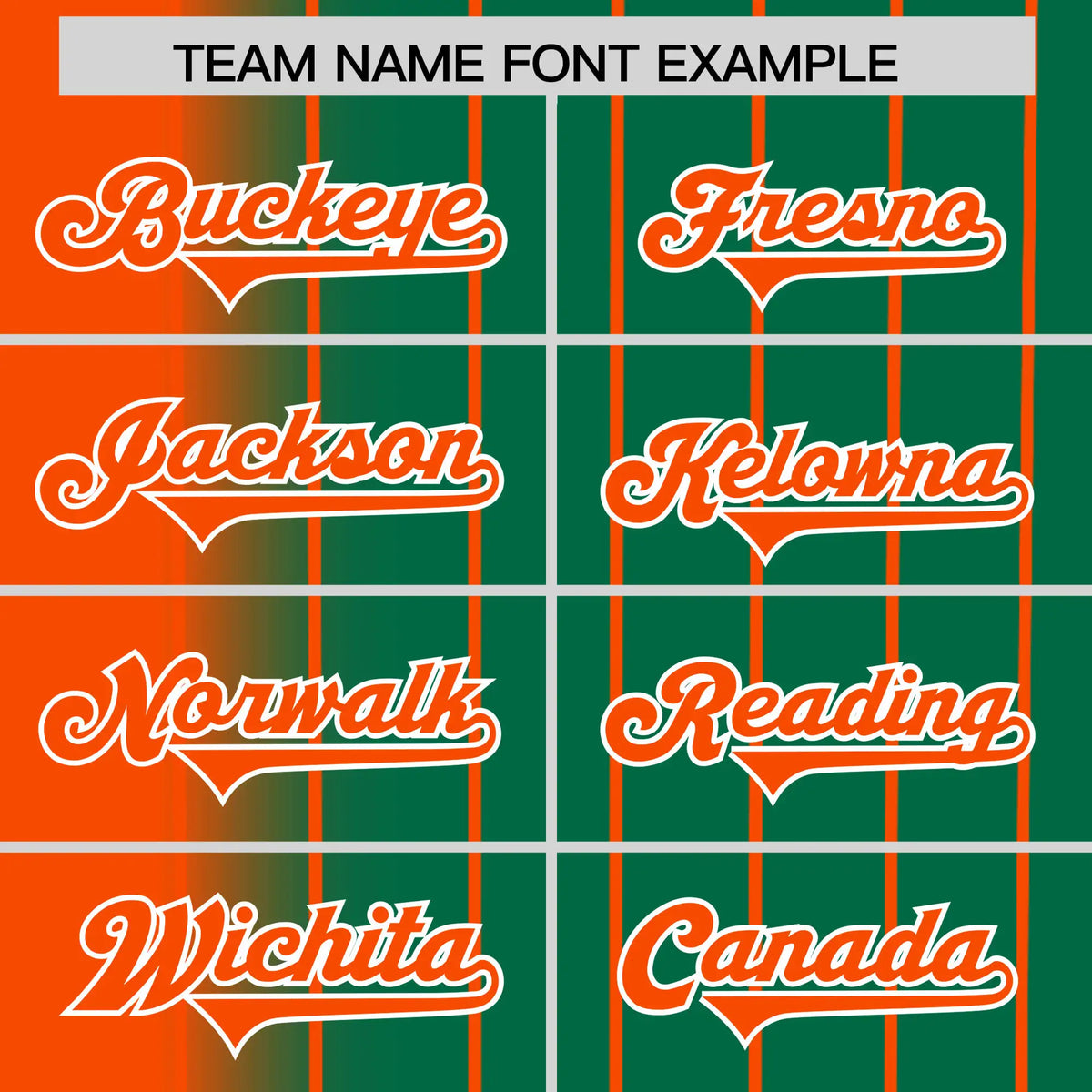 Custom Orange Green Pinstripe Orange Authentic Baseball Jersey