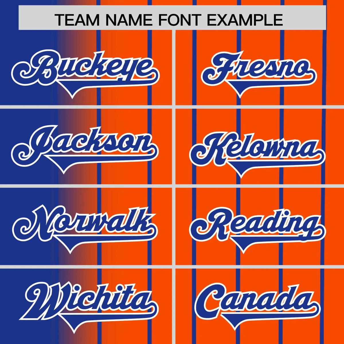 Custom Blue Orange Pinstripe Blue Authentic Baseball Jersey