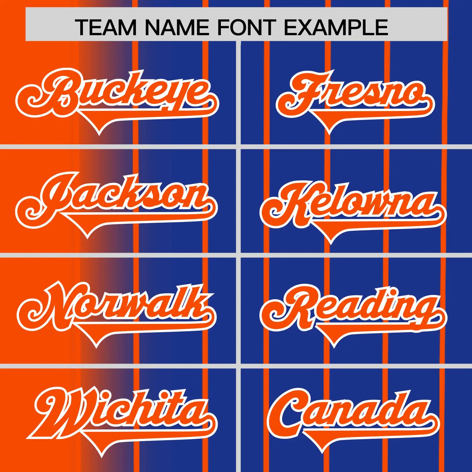 Custom Orange Blue Pinstripe Orange Authentic Baseball Jersey