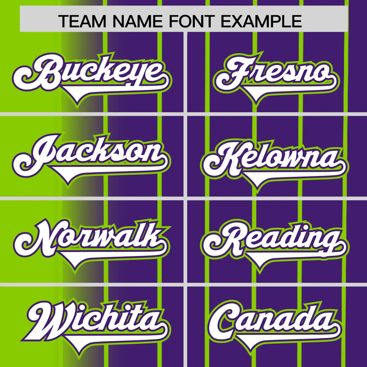 Custom Neon Green Purple Pinstripe White Authentic Baseball Jersey