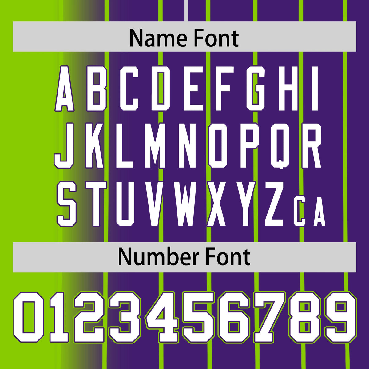 Custom Neon Green Purple Pinstripe White Authentic Baseball Jersey