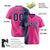 Custom Navy Pink Pinstripe Navy Authentic Baseball Jersey