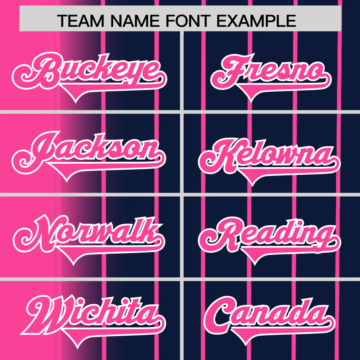 Custom Pink Navy Pinstripe Pink Authentic Baseball Jersey