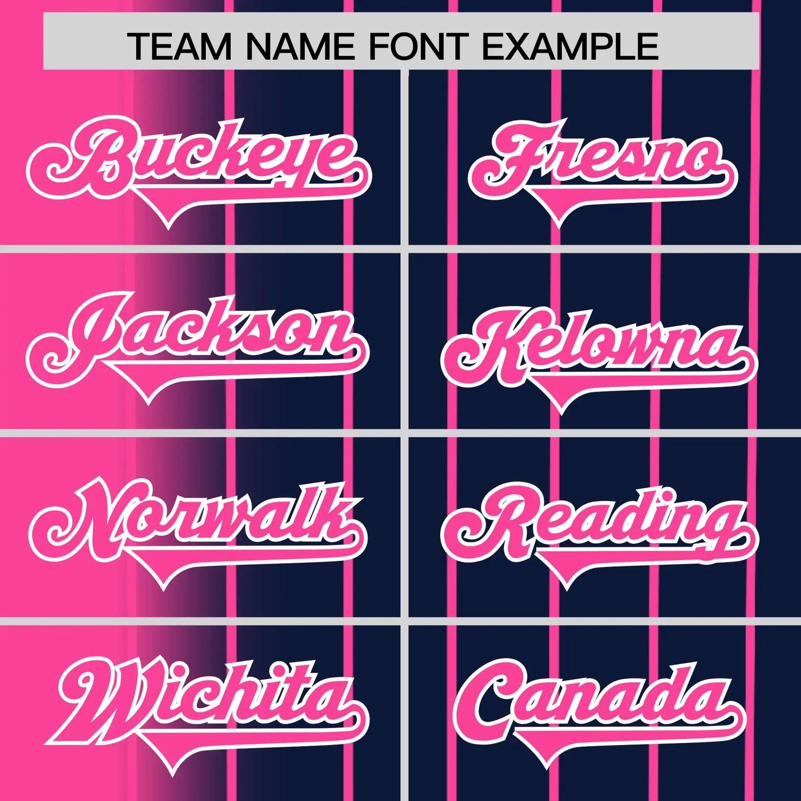 Custom Pink Navy Pinstripe Pink Authentic Baseball Jersey