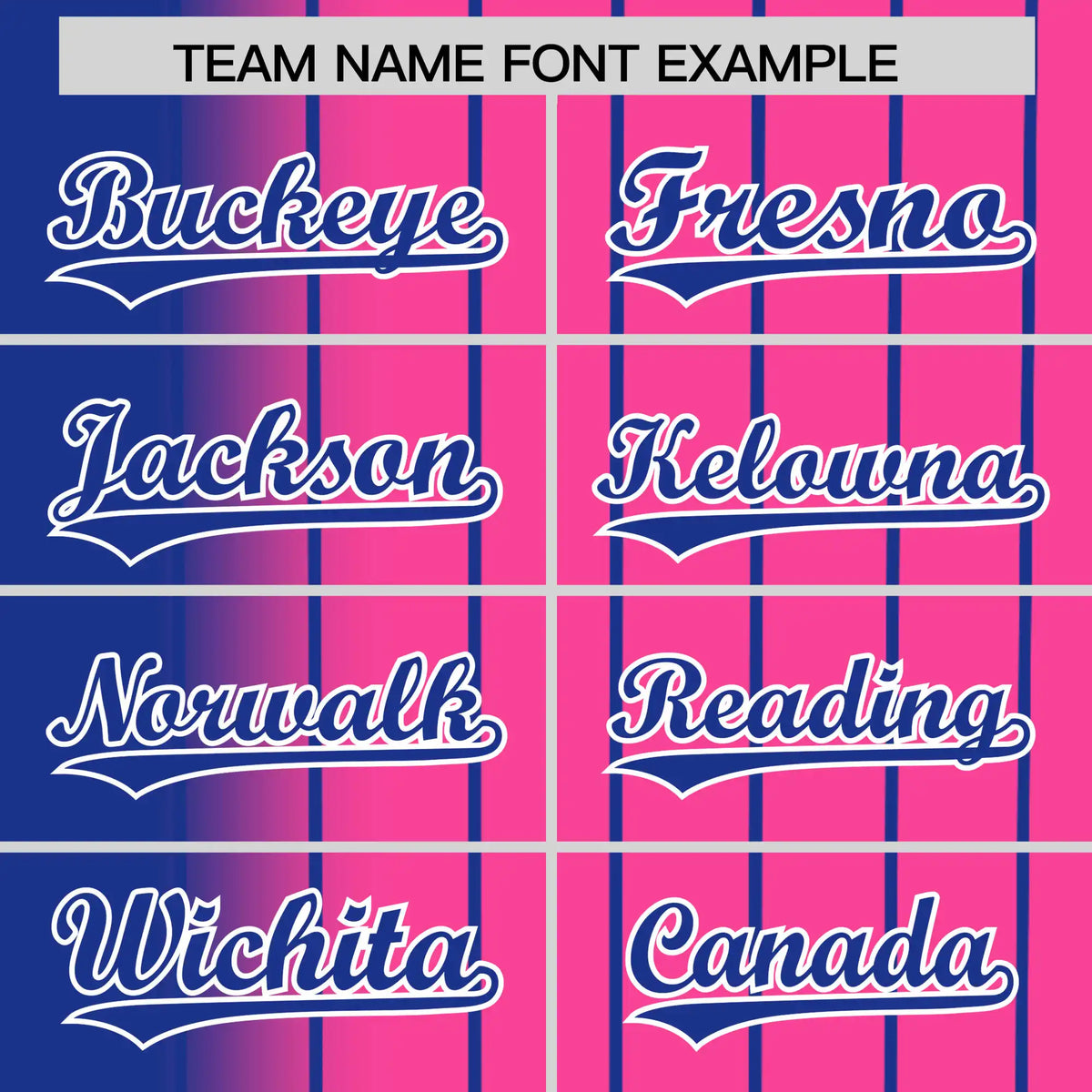 Custom Blue Pink Pinstripe Blue Authentic Baseball Jersey