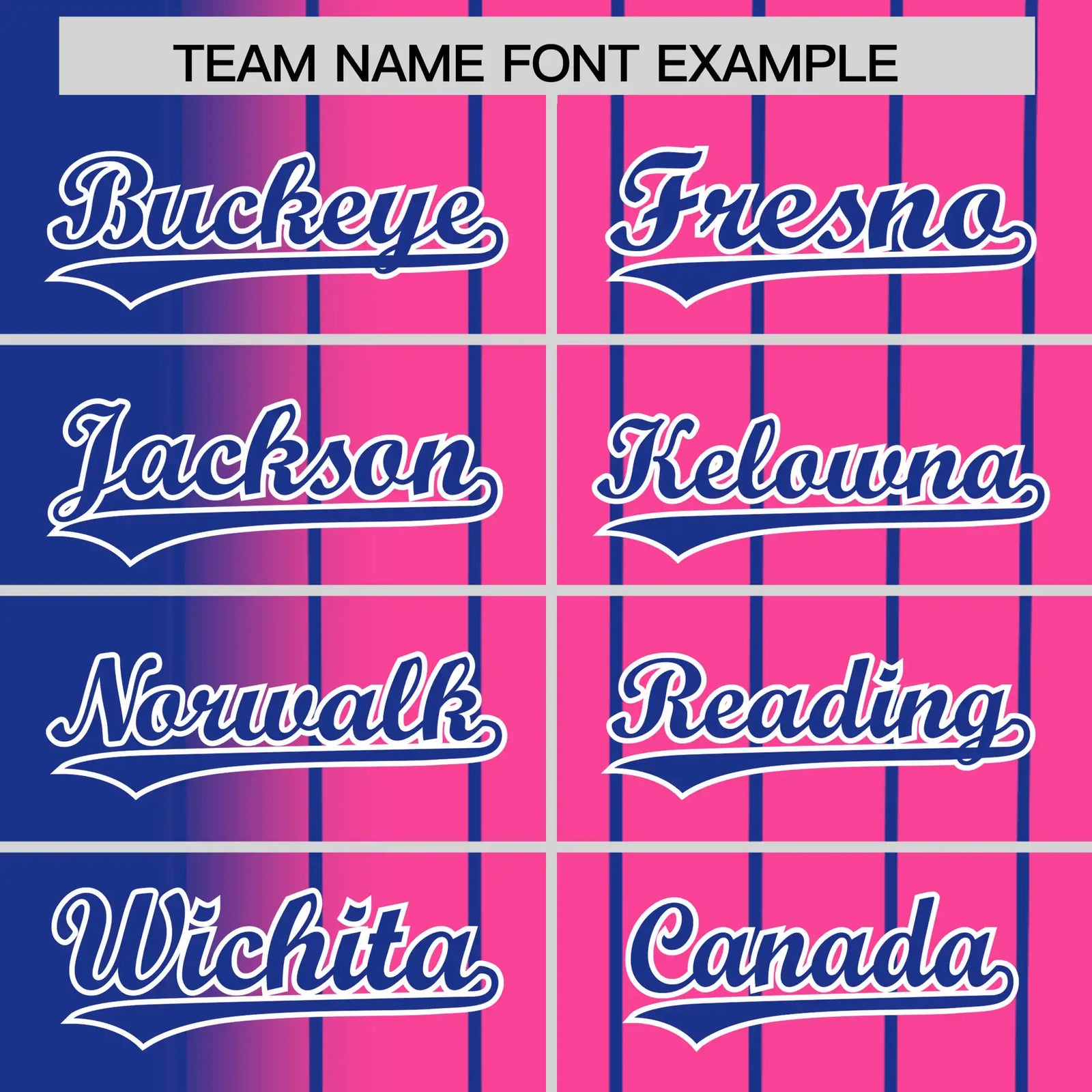 Custom Blue Pink Pinstripe Blue Authentic Baseball Jersey