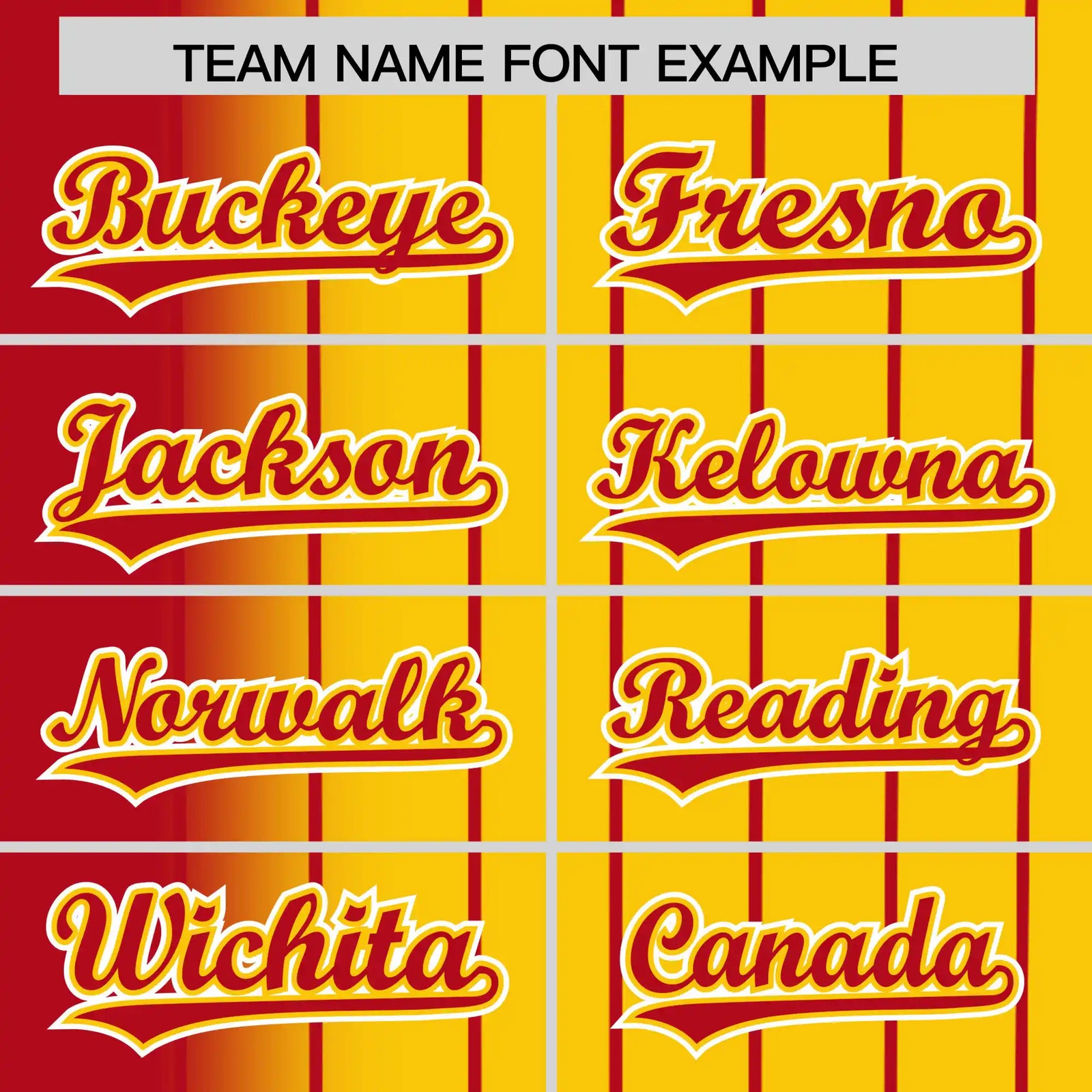 Custom Red Yellow Pinstripe Red Authentic Baseball Jersey