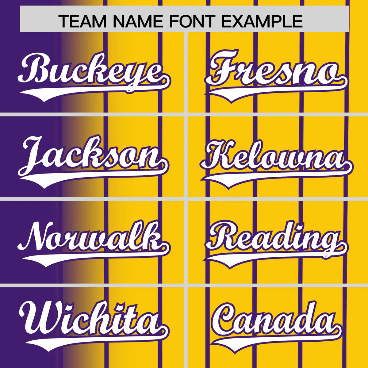 Custom Purple Yellow Pinstripe White Authentic Baseball Jersey