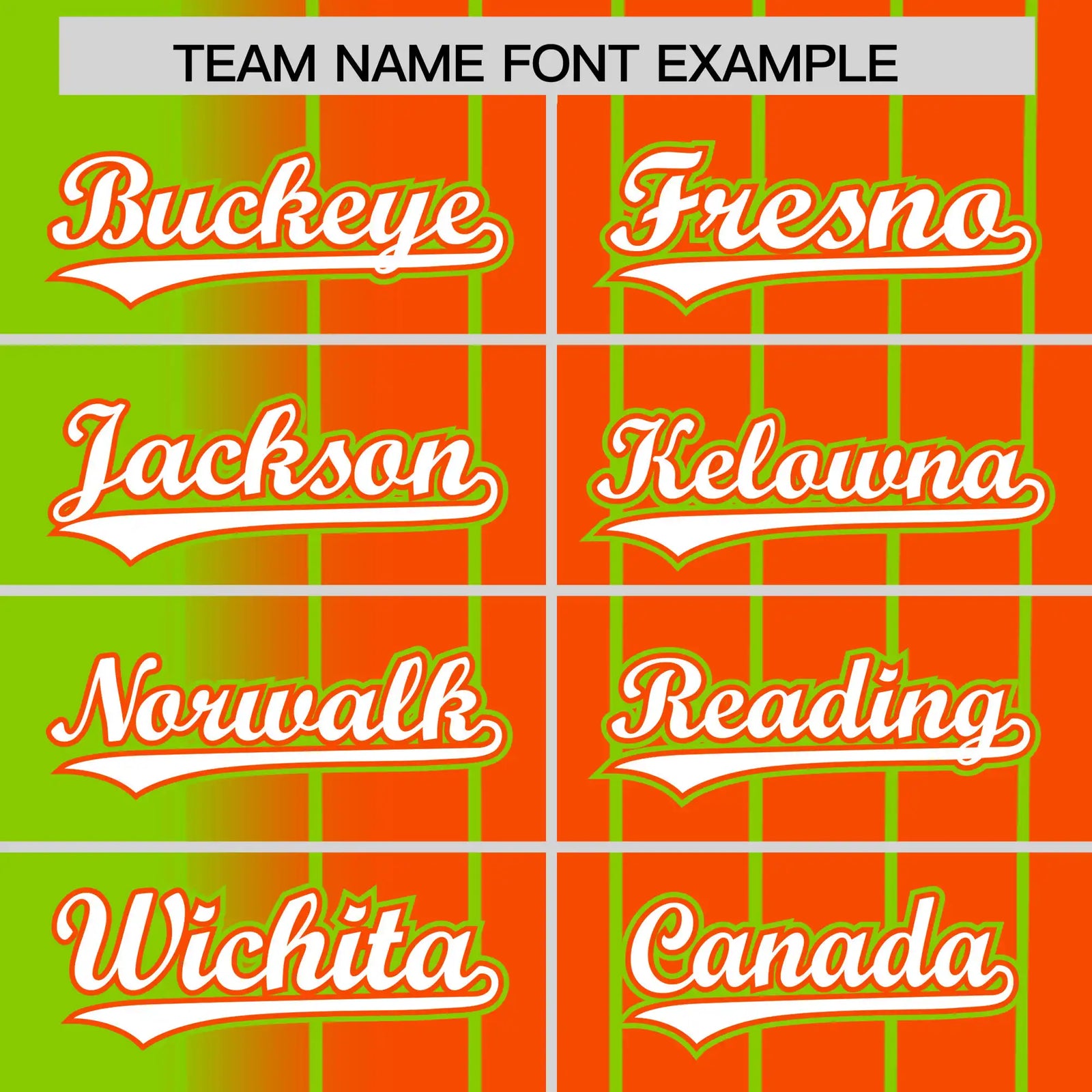 Custom Neon-Green Orange Pinstripe White Authentic Baseball Jersey