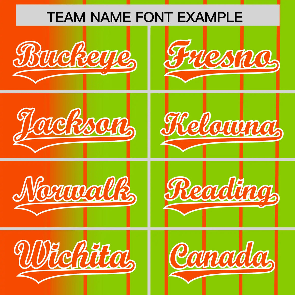 Custom Orange Neon-Green Pinstripe Orange Authentic Baseball Jersey