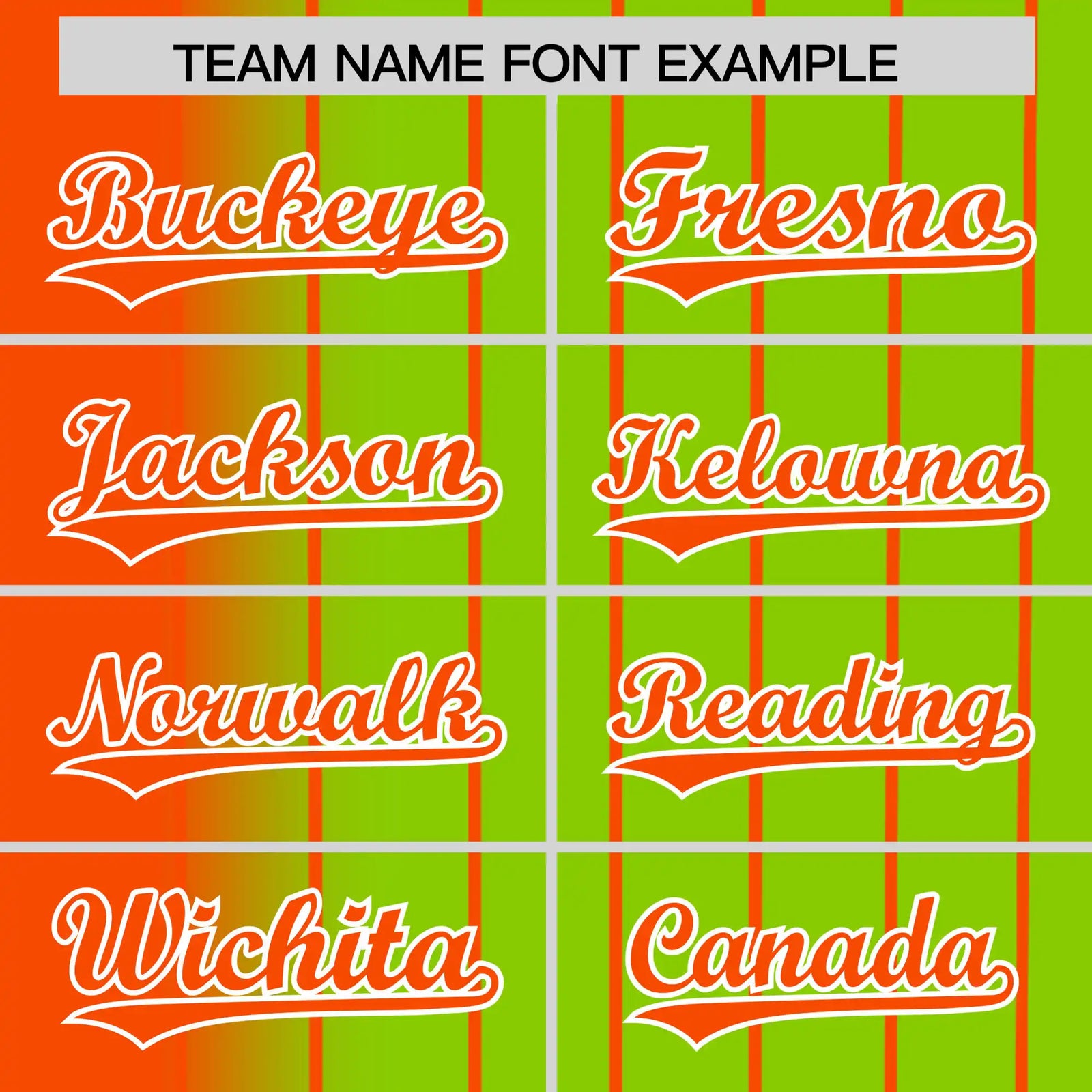 Custom Orange Neon-Green Pinstripe Orange Authentic Baseball Jersey