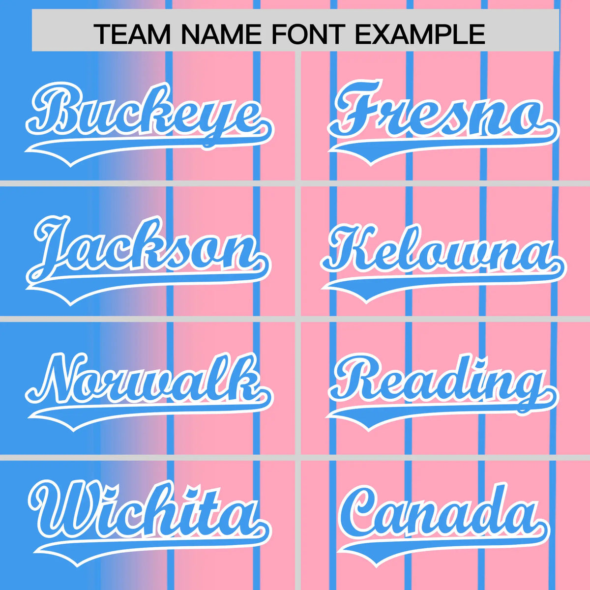 Custom Blue Pink Pinstripe Blue Authentic Baseball Jersey