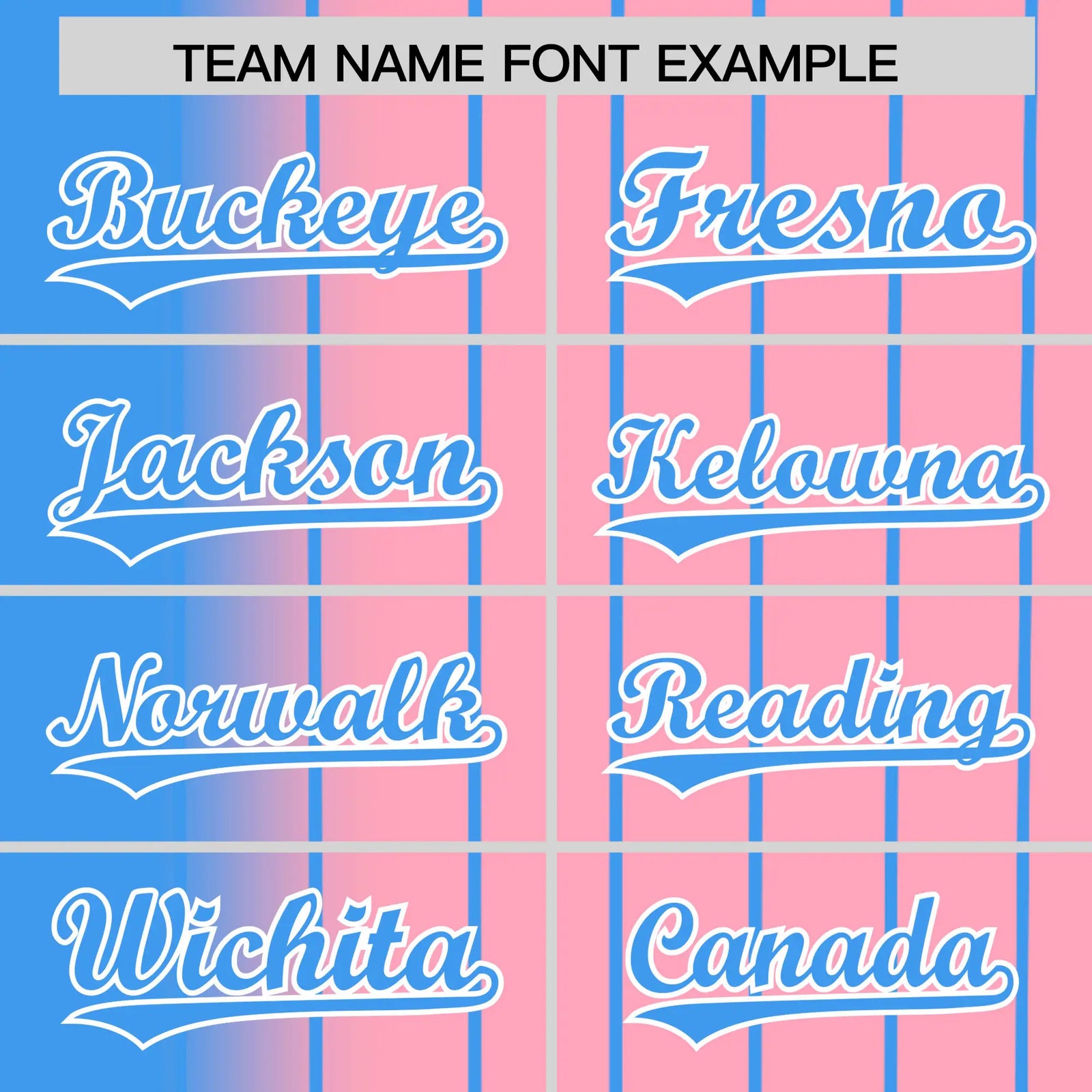 Custom Blue Pink Pinstripe Blue Authentic Baseball Jersey