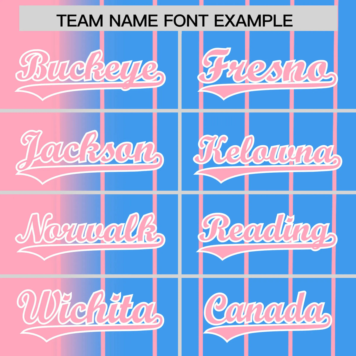 Custom Pink Blue Pinstripe Pink Authentic Baseball Jersey