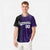 Custom Black Purple Pinstripe White Authentic Baseball Jersey