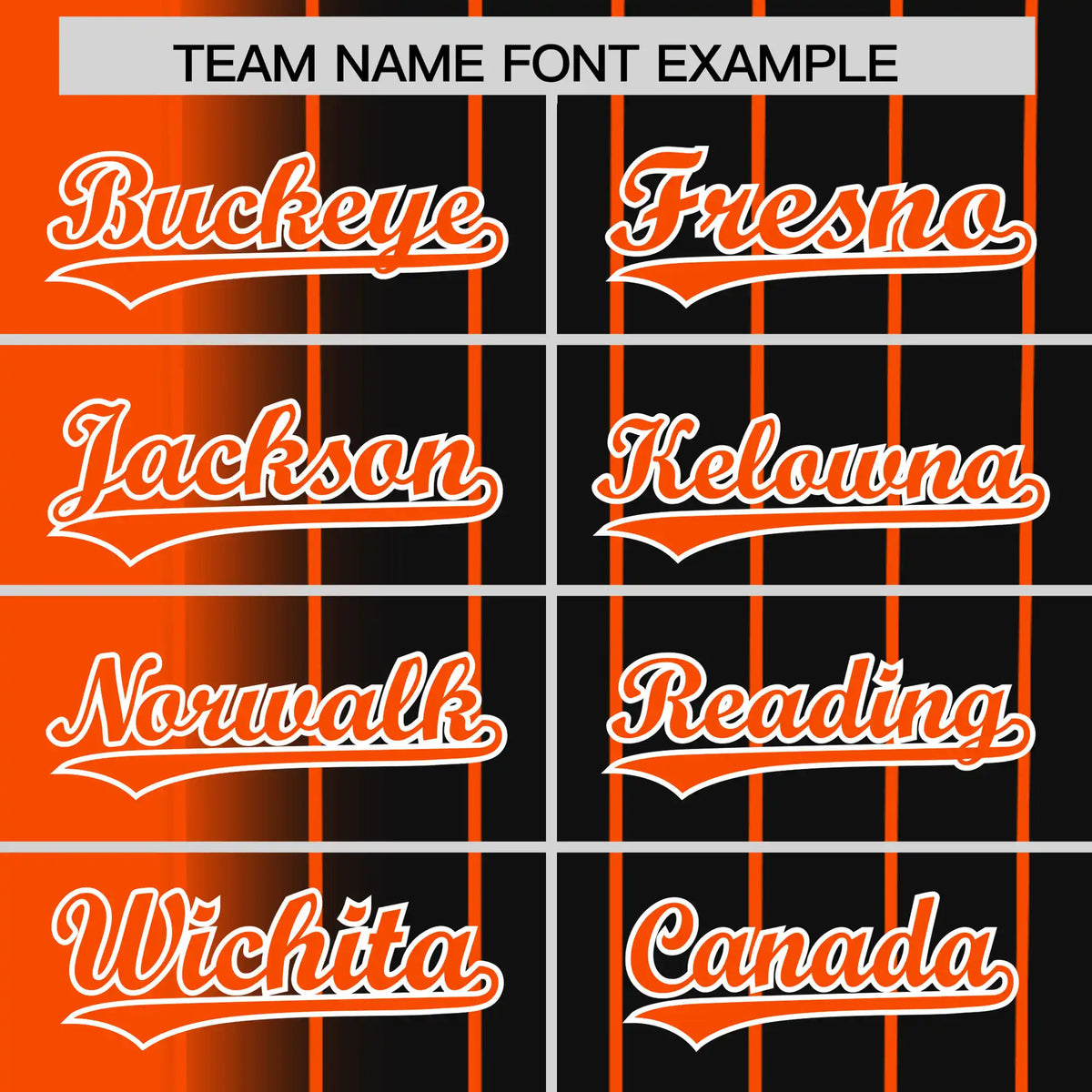 Custom Bay-Orange Black Pinstripe Bay-Orange Authentic Baseball Jersey