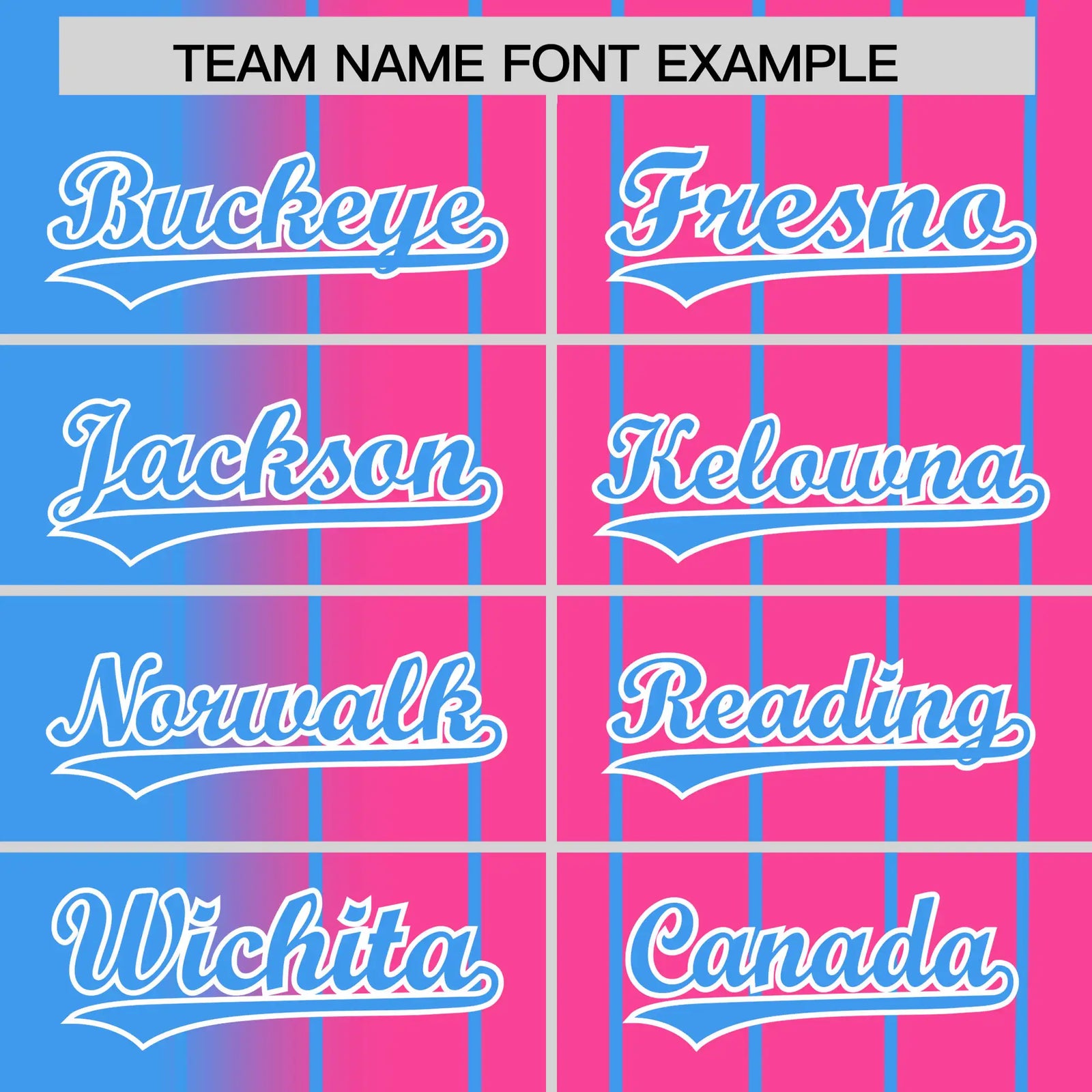 Custom Blue Pink Pinstripe Blue Authentic Baseball Jersey