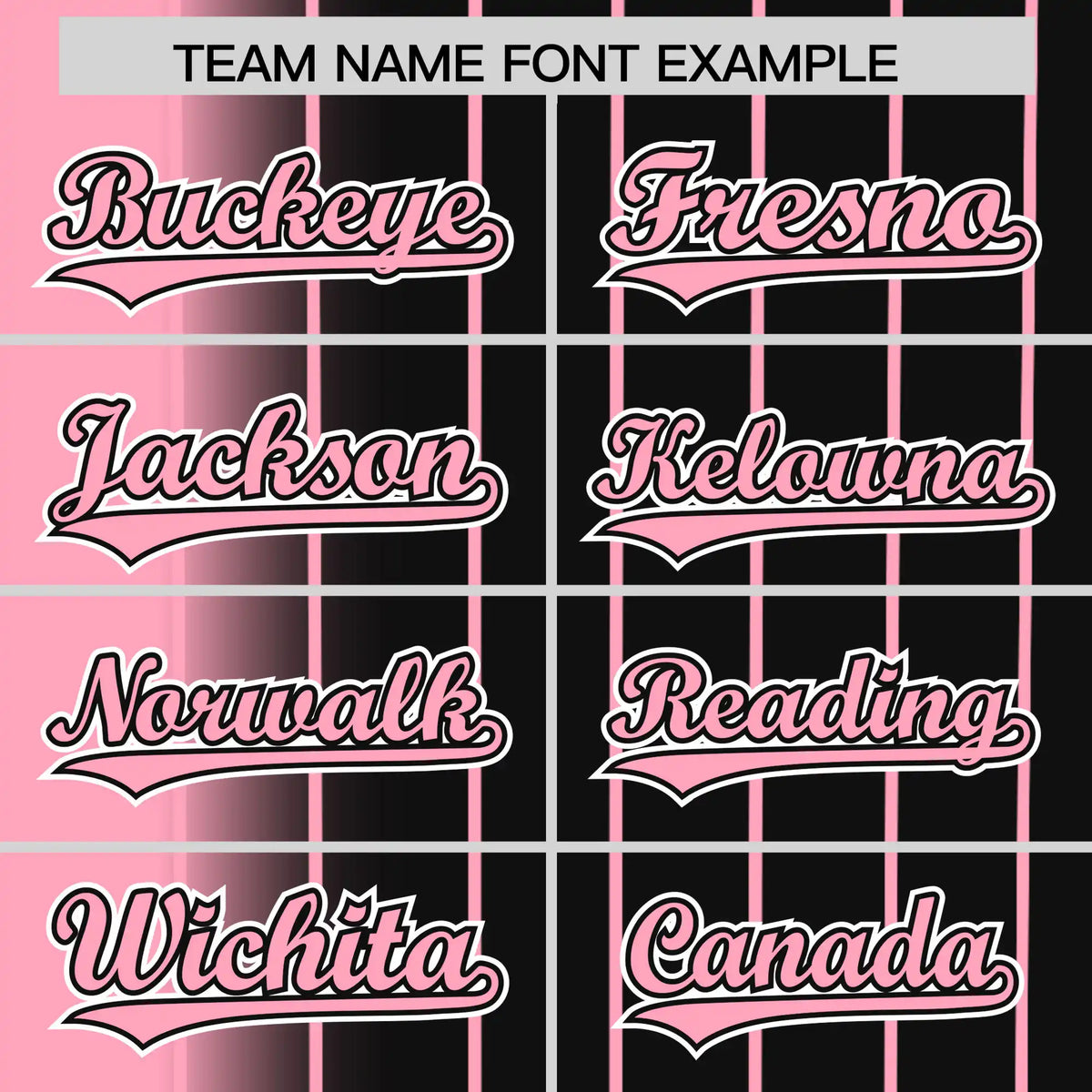 Custom Pink Black Pinstripe Pink Authentic Baseball Jersey