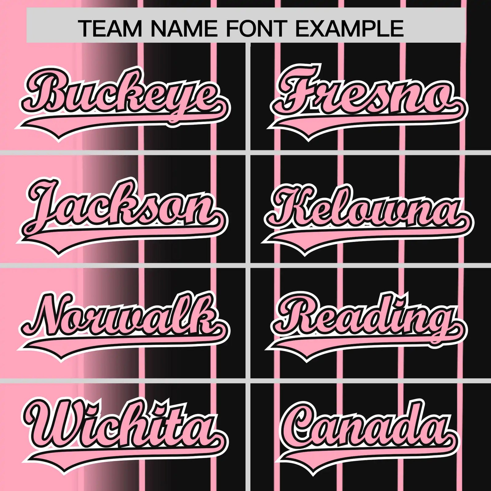 Custom Pink Black Pinstripe Pink Authentic Baseball Jersey