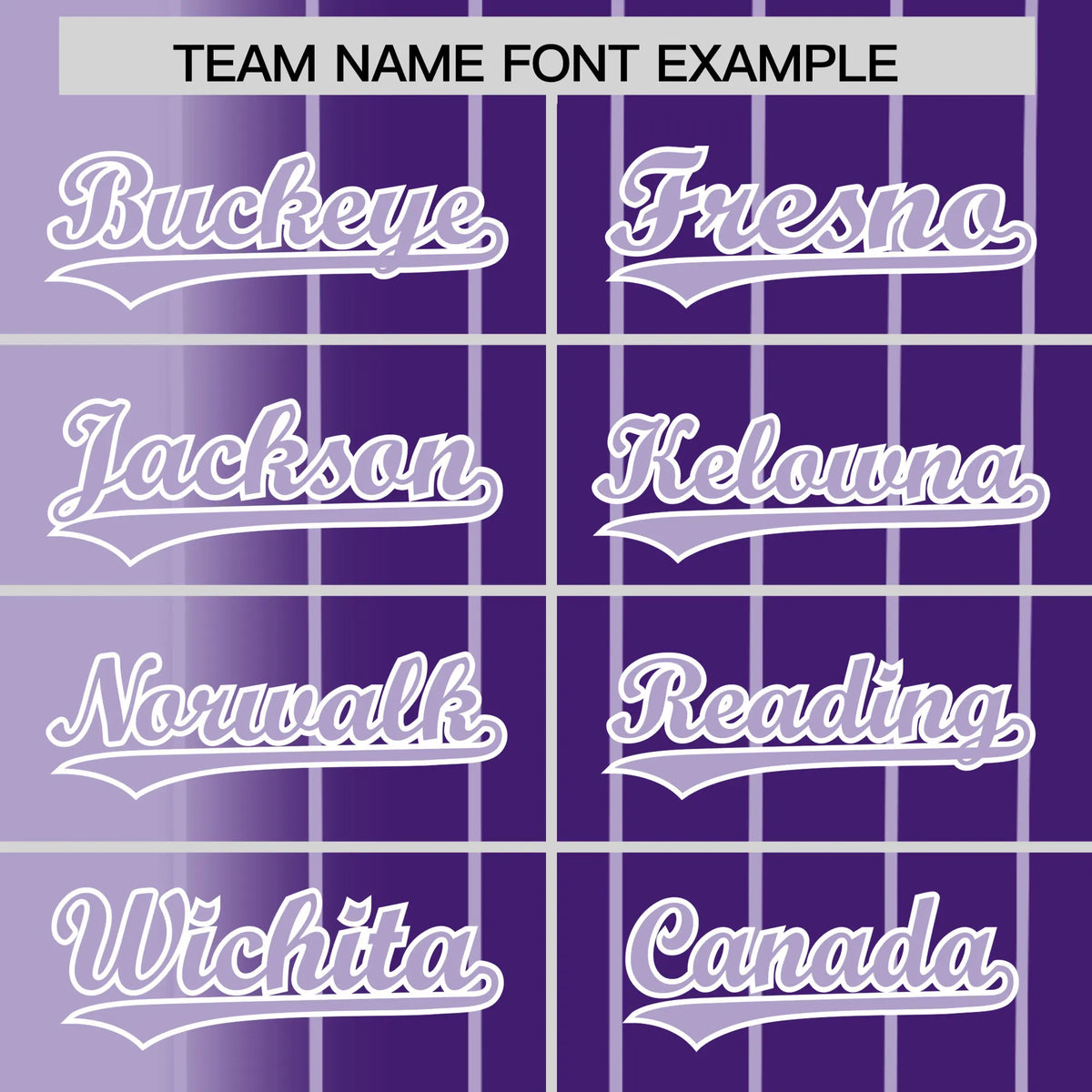 Custom Light Purple Purple Pinstripe Light Purple Authentic Baseball Jersey