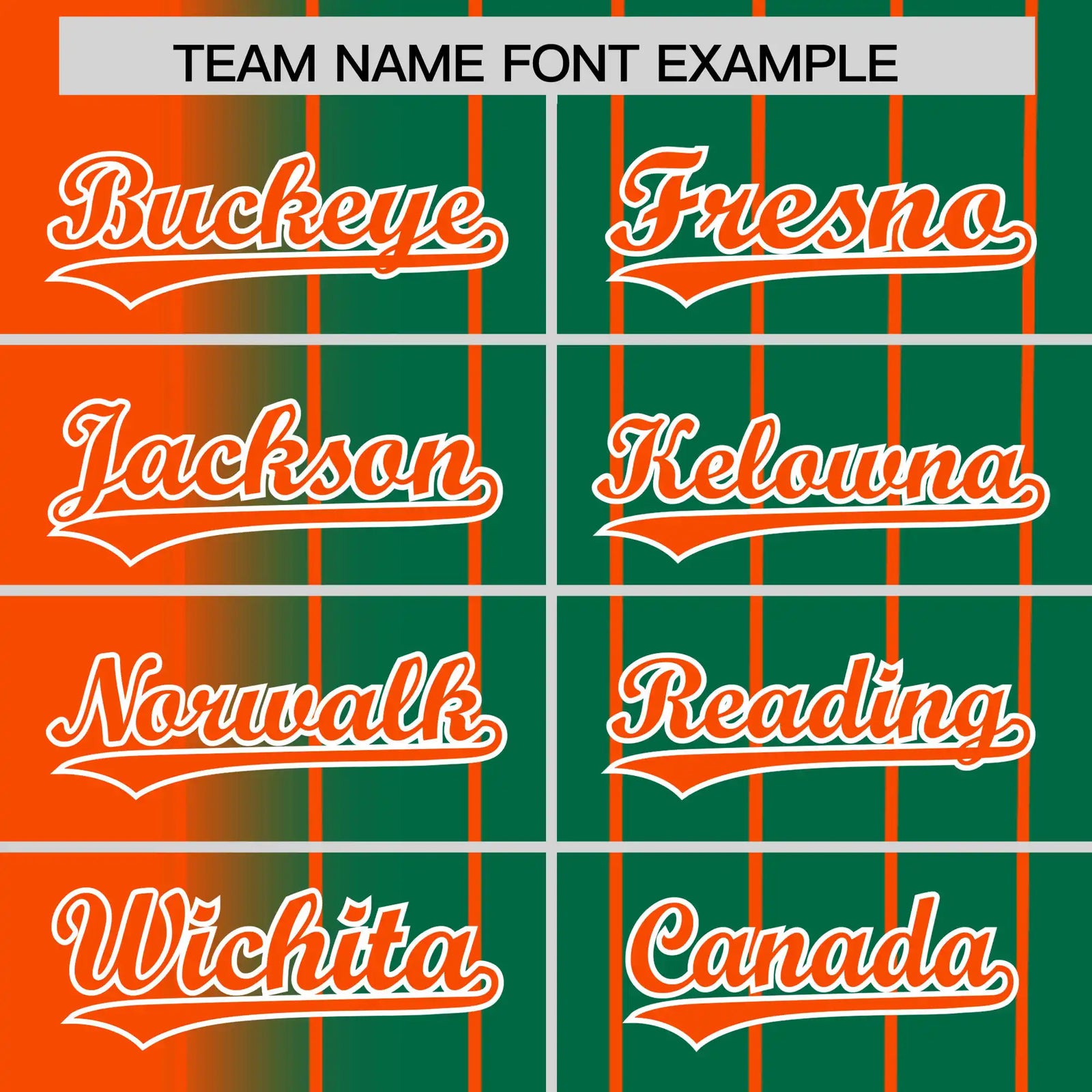 Custom Orange Green Pinstripe Orange Authentic Baseball Jersey