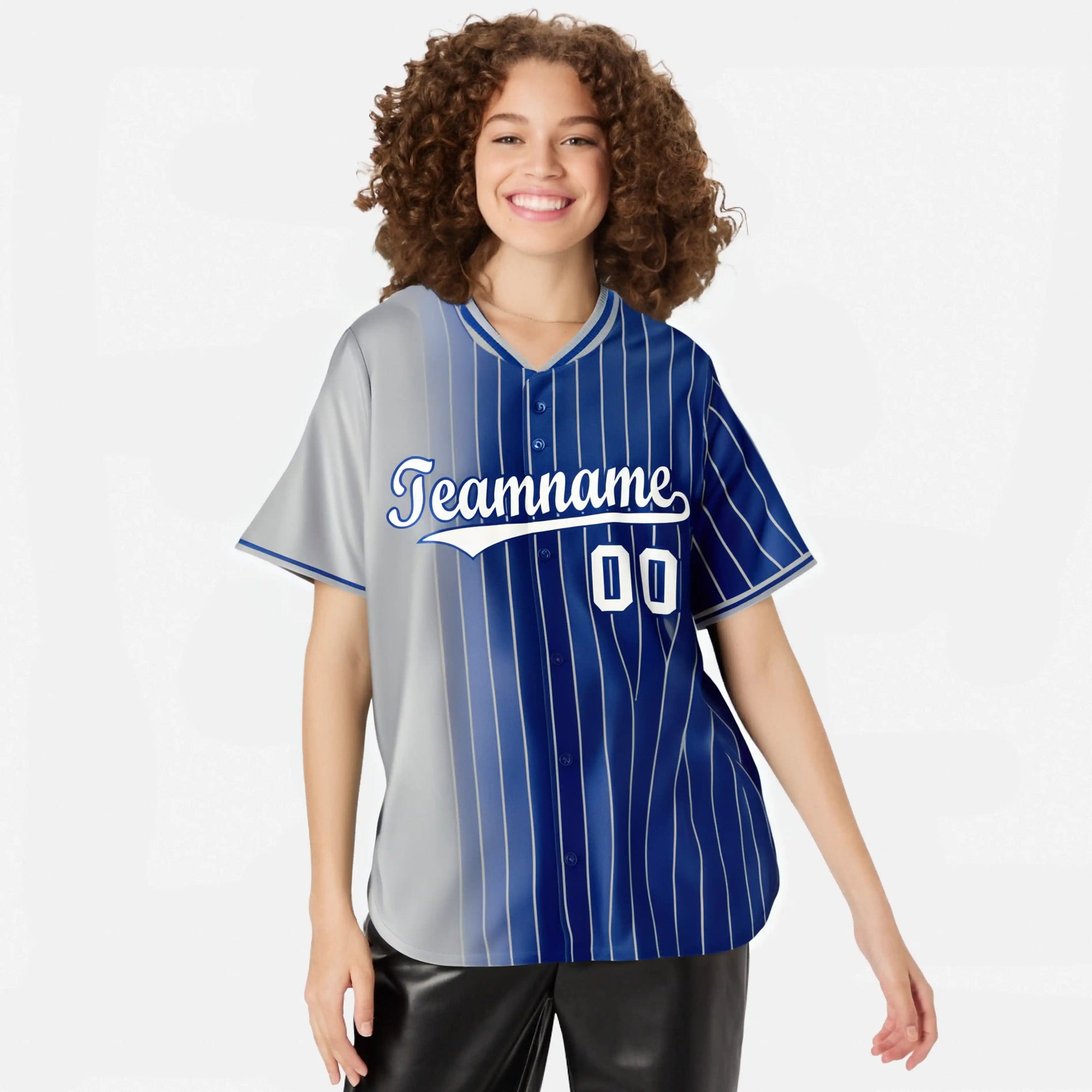 Custom Gray Purple Pinstripe White Authentic Baseball Jersey