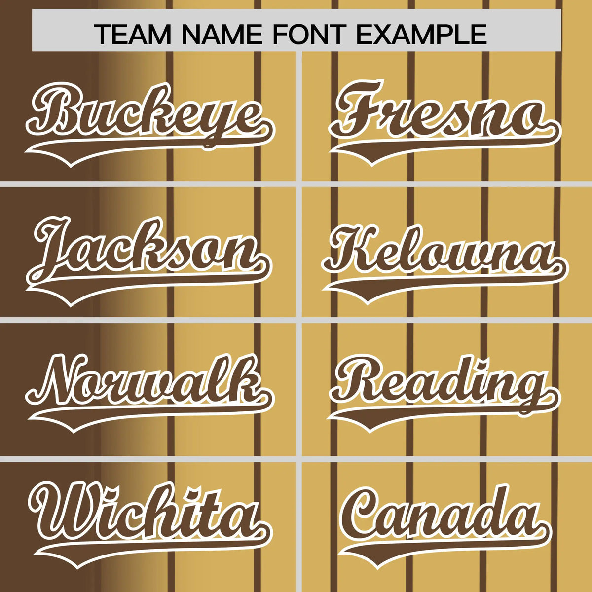 Custom Brown Old-Gold Pinstripe Brown Authentic Baseball Jersey