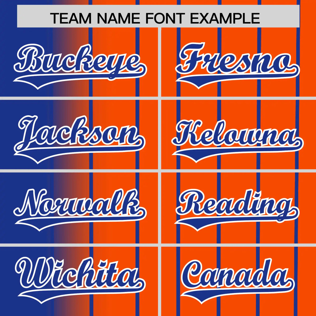 Custom Blue Orange Pinstripe Blue Authentic Baseball Jersey