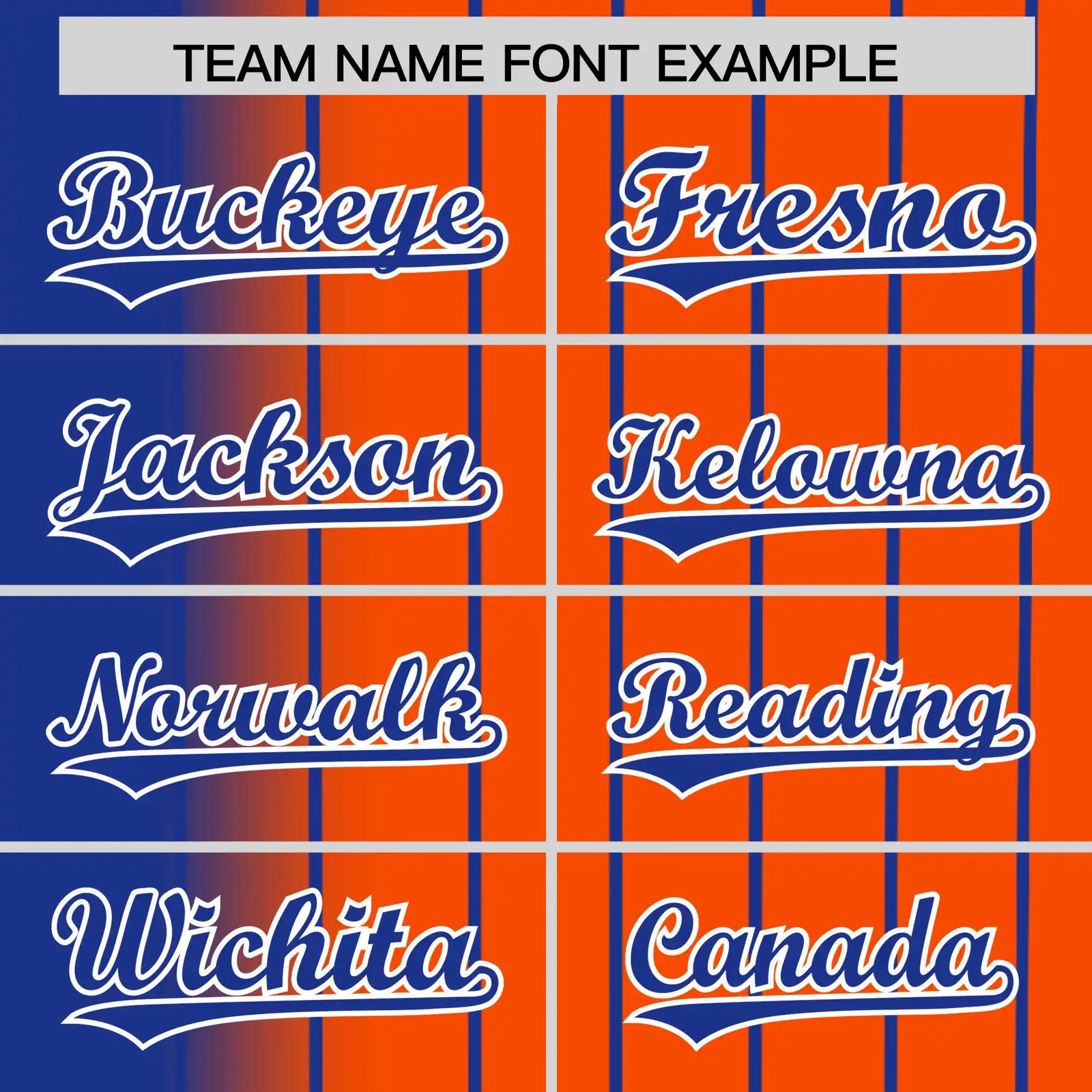 Custom Blue Orange Pinstripe Blue Authentic Baseball Jersey