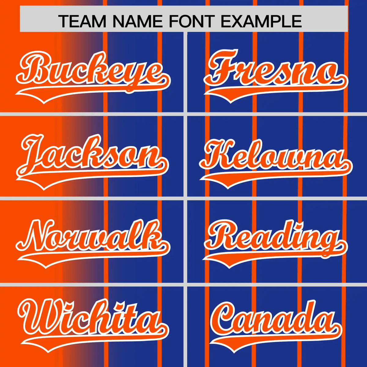 Custom Orange Blue Pinstripe Orange Authentic Baseball Jersey